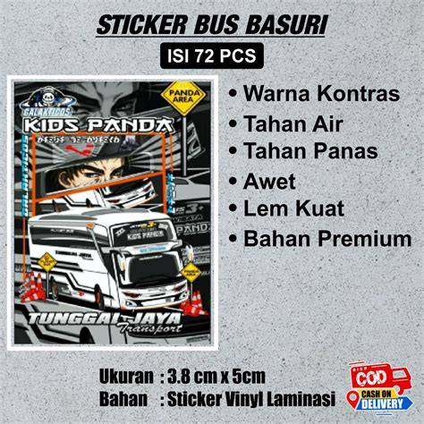 Jual Viral Stiker Bus Basuri Isi Stiker Saturn Garfield Jupiter