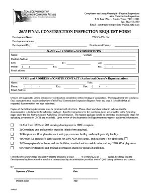 Request For Inspection Format Fill Online Printable Fillable Blank