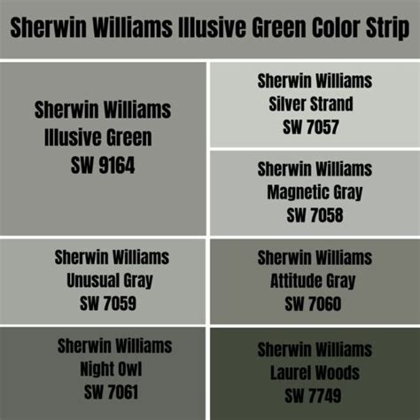 Sherwin Williams Illusive Green Palette Coordinating Inspirations