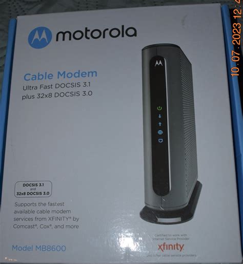 Motorola Mb8600 Docsis 3 1 Cable Modem Black 855631006170 Ebay