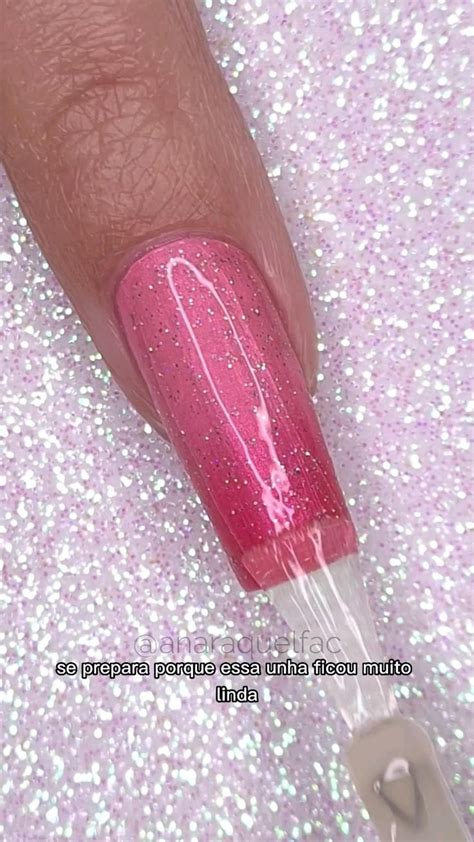 Unha Esfumada Com Esponja Rosa - Degradê rosa 💗 | Unha degrade com esponja, Unhas esponjadas, Unhas ...