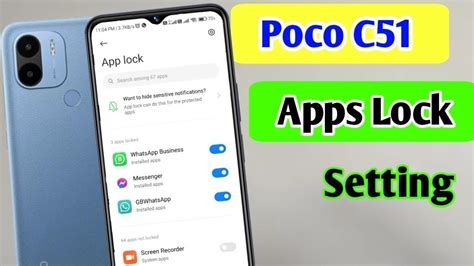 Poco C51 App Lock Settings How To Set App Lock Poco C51 Mobile YouTube