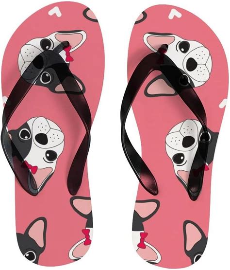 Freeamg Flip Flops Slippers Cute Dog Puppy Animal Cartoon Sandals For