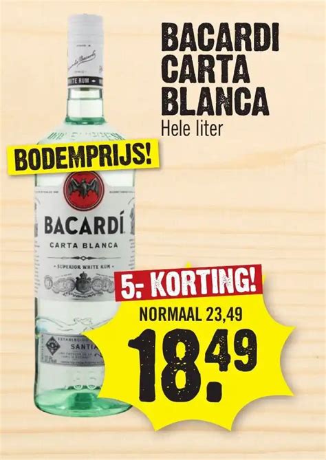 BACARDI CARTA BLANCA Hele Liter Aanbieding Bij Super Dirck 3