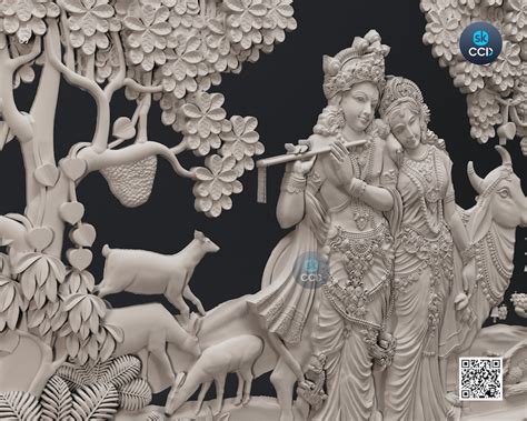 radha krishna stl  model carvign model cnc router carving artcam