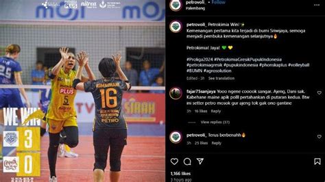 Hasil Klasemen Proliga Putri Hari Ini Gresik Petrokimia Pecah