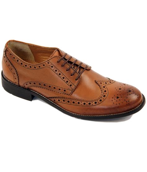 Ben Sherman Ista Retro Mod Classic Short Wing Tip Brogues Shoes