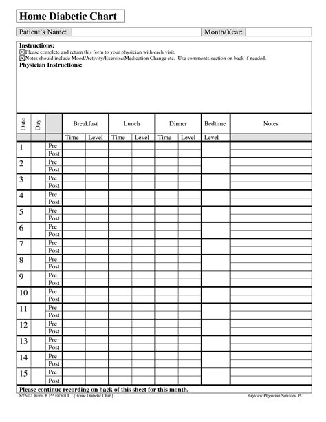 The Best Diabetic Logs Printable | Tristan Website