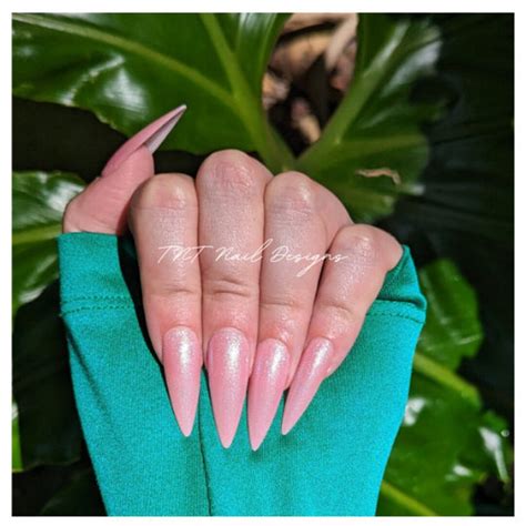 Ice Pink Long Stiletto Press On Nails Etsy