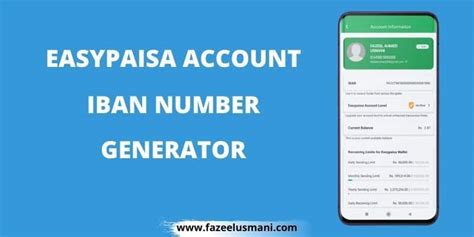 Easypaisa Iban Number How To Get Easypaisa Account Iban Number