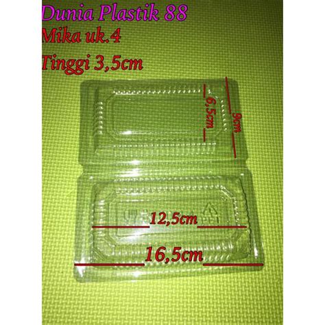 Jual Pcs Ukuran Box Mika Plastik Mika Bening Tempat Kue Makanan