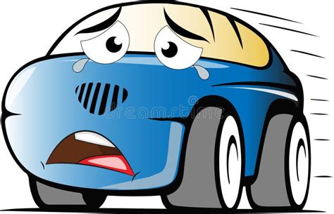 Funny Red Colored Cartoon Car Stock Illustration Illustration Of