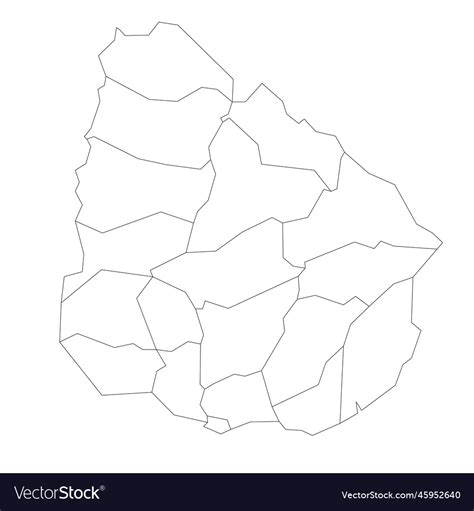 Uruguay Political Map Of Administrative Divisions Vector Image