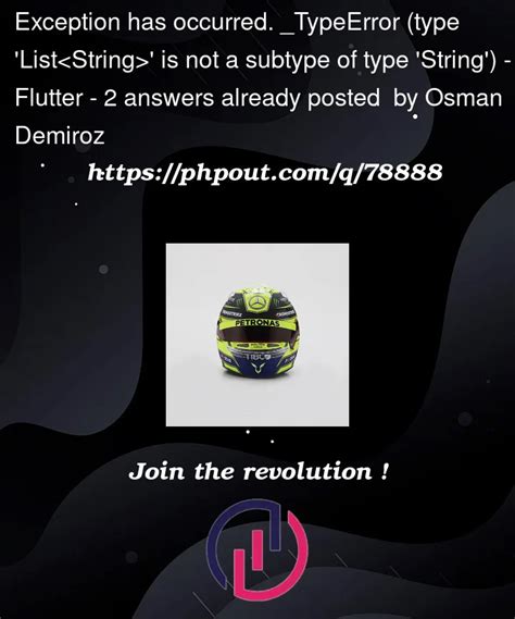 Exception Has Occurred Typeerror Type List Is Not A Subtype Of
