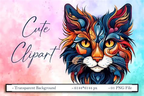 Cute Cat Face Clipart Sublimation Png Graphic By Pixelscreator