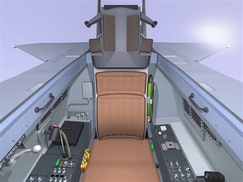 3d model f-15e cockpit