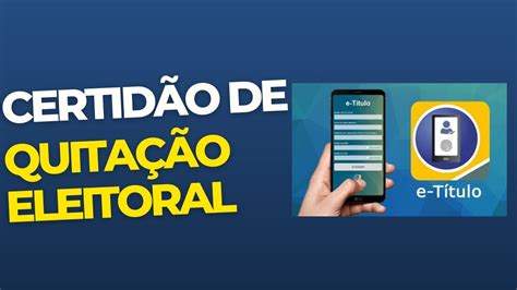 Como Emitir Uma Certidão De Quitação Eleitoral YouTube