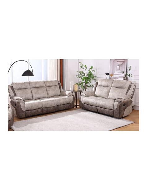 Elliott Manual Recliner Sofa Suite Smoke Brown