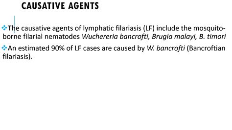 SOLUTION Lymphatic Filariasis Studypool