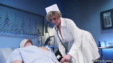 Busty Milf Nurse Dominates Male Patient