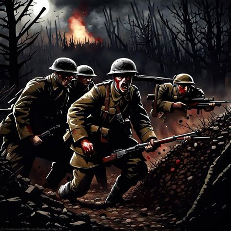 World War 1 Trench Warfare Night Time Combat 7 by jimpen1967 on DeviantArt