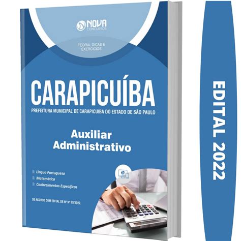 Apostila Concurso Carapicuíba Sp Auxiliar Administrativo Solução