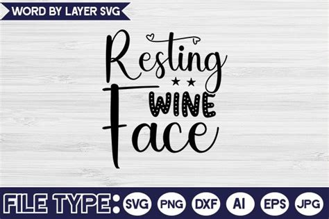 resting wine face graphic  creative creator creative fabrica