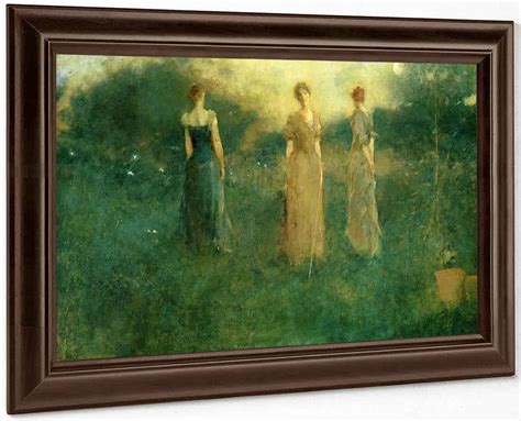 In The Garden By Thomas Wilmer Dewing By Thomas Wilmer Dewing Print Or