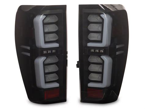 Sierra 2500 LED Tail Lights Black Housing Smoked Lens 20 23 Sierra