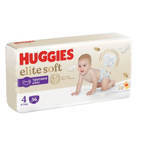 Scutece Pants Nr 4 Elite Soft 9 14 Kg 56 Bucati Huggies Bebe Tei