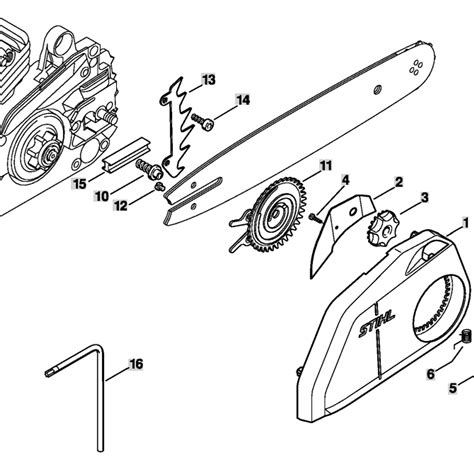 Stihl MS 210 Chainbsaw (MS210C) Parts Diagram, Quick Chain Tentioner