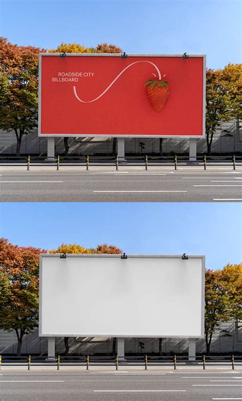 City Roadside Billboard PSD Mockup Template GFXBuild