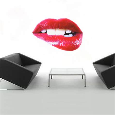 Lip Bite Wall Decal Modern Wall Decals Primedecals