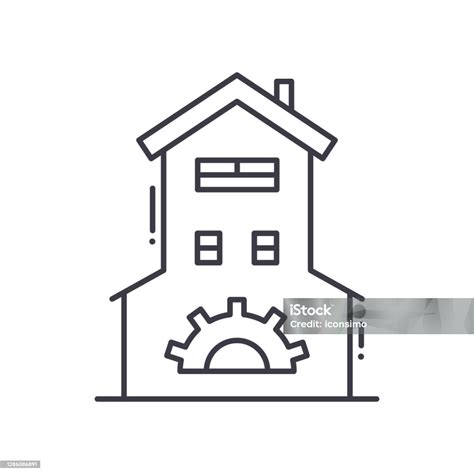 Property Management Icon Linear Isolated Illustration Thin Line Vector Web Design Sign Outline