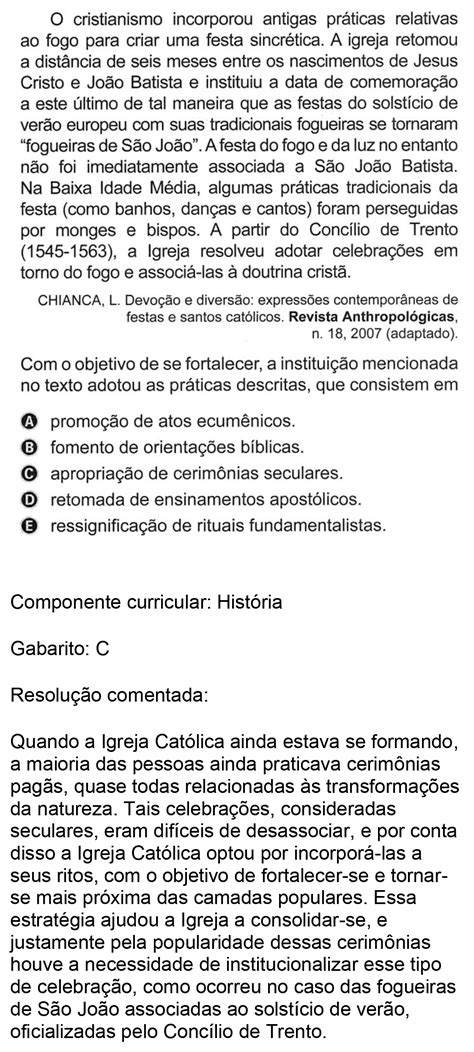 Questão ENEM 83 Prova Amarela ENEM 2019 FTD Resolve