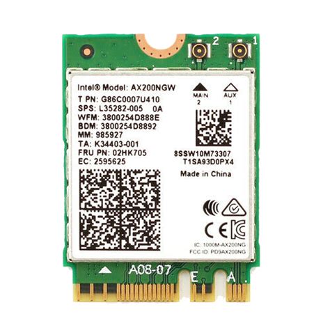 Card Wifi Intel Ax200 80211ax 2400mbps Wi Fi 6 Dùng Cho Laptop