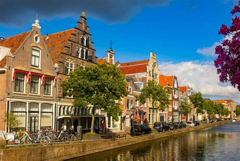 Streets and Canal of Alkmaar Town, Netherlands Editorial Stock Photo ...