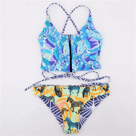 Nidalee Sexy Push Up Bikini Swimsuit Women Pineapple Printed