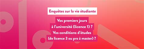 Participez aux enquêtes sur la vie étudiante Université Paris 1