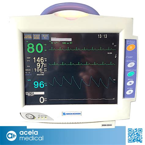 Nihon Kohden BSM 2354A Patient Monitor With Cart Acela Medical