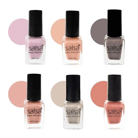 Jual Salsa Cosmetics Nail Polish Nude Full Set 1 6pcs 8ml HBHoz