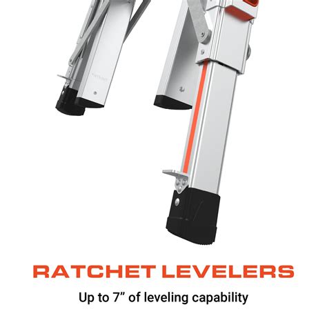 Little Giant Ladders Velocity With Wheels M17 17 Ft Multi Position Ladder Ratchet™ Leg