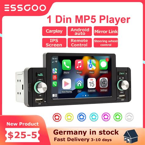 Essgoo Reproductor Multimedia Universal Para Coche Autorradio Est Reo