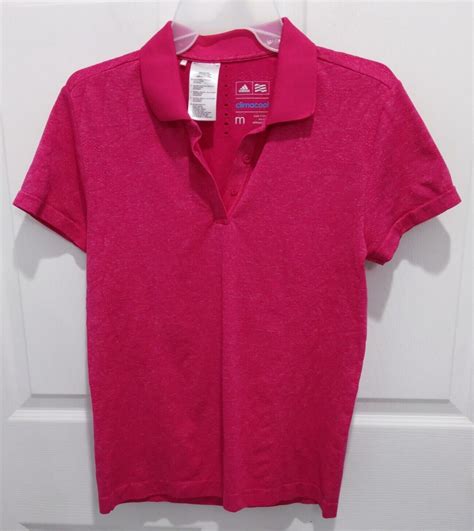 Adidas Climacool Womens Golf Polo Tennis Pink Size M Gem