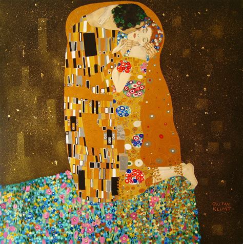 Copy Famous Paintings Gustav Klimt The Kiss Hand Painted on | Etsy