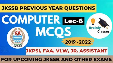 Lec 06 JKSSB Computer Previous Year Questions JKPSI FAA VLW