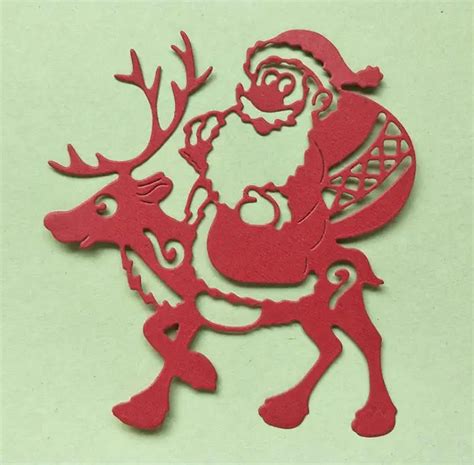 Kerstman En Herten DIY Metalen Stansmessen Stencils Voor Scrapbooking