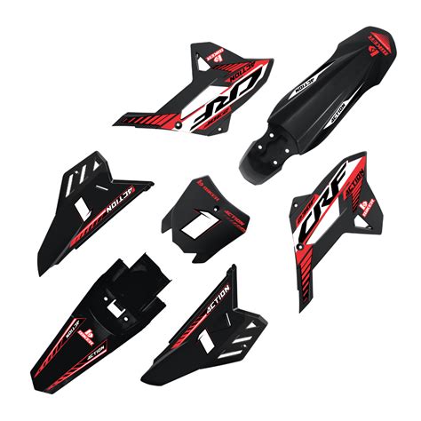 KIT PLASTICO ACTION CRF230F BIKER ADESIVOS Olimotos