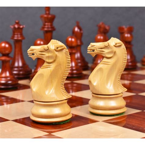 4 Sleek Staunton Luxury Chess Pieces Only Set Triple Etsy