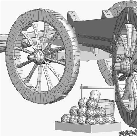 Venice Bronze Cannon XVII - XVIII Century - Culverin 3D model | CGTrader